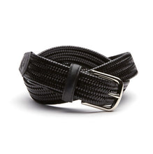 beltology back nine stretch leather elastic mission belt black braided dress