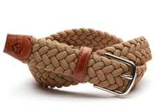 beltology back nine stretch leather elastic touch of modern mission belt brown braided dress